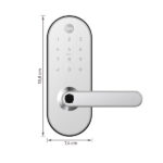 Combo Fechadura Digital Yale Senha YMC 420W Resistente à Água Branca de Embutir - Image 4