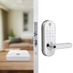 Combo Fechadura Digital Yale Senha YMC 420W Resistente à Água Branca de Embutir - Image 7