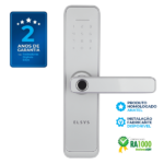 Fechadura Eletrônica Digital Elsys com Wi-Fi, Biometria, Senha e Chave ESF-DE4000B Prata Embutir para Porta de Giro - Image 8