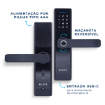 Fechadura Eletrônica Digital Elsys com Biometria e Senha ESF-DE2000B Embutir para Porta de Giro - Image 4
