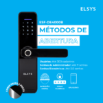 Fechadura Eletrônica Digital Elsys com Biometria, Chave e Senha e Wi-Fi ESF-DE4000B Embutir para Porta de Giro - Image 8