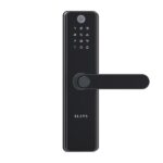 Fechadura Digital Elsys com Câmera integrada, Senha, Biometria e Chave ESF-DE5100I Preta Embutir