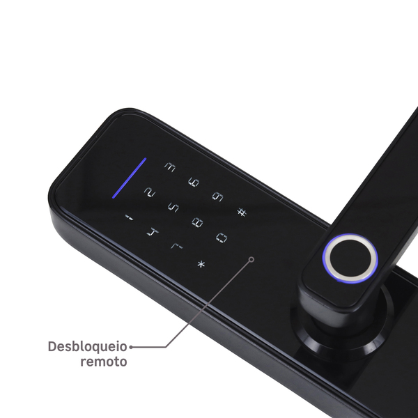 Fechadura Eletrônica Digital Elsys com Biometria, Chave e Senha e Wi-Fi ESF-DE4000B Embutir para Porta de Giro - Image 9