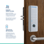 Fechadura Digital Elsys Senha e TAG Tecno Prata Sobrepor - Image 9