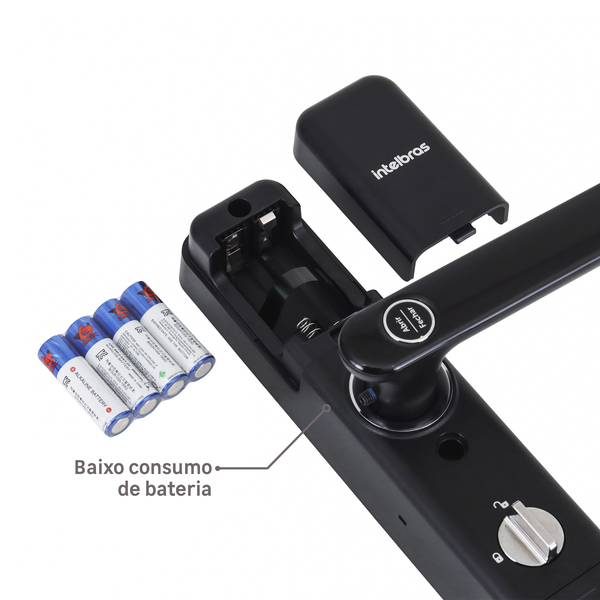 Fechadura Eletrônica Digital Intelbras com Biometria, Cartão, Senha e Wi-Fi IFR 7000 Embutir para Porta de Giro - Image 9