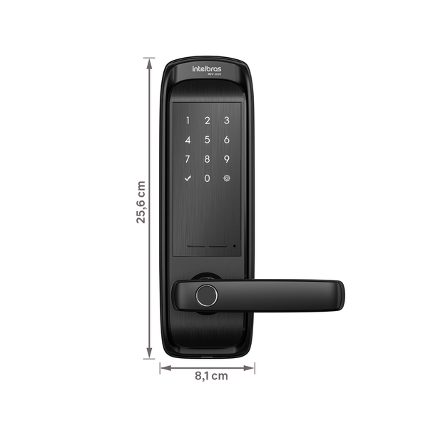 Fechadura Digital Intelbras Senha e Biometria MFV3000 Preto Embutir - Image 5