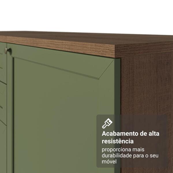 Armário De Cozinha Completa 270 Cm Rustic/verde Vik Madesa 01 - Image 3