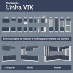 Balcão De Cozinha 120 Cm 2 Portas 3 Gavetas Branco/azul Vik Madesa - Image 2