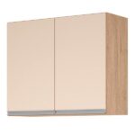 Balcão Para Pia De 2,00 Mt Maceió E Aéreo Modulado 5 Portas Amendoa Off White Puxador Aluminio - Image 11