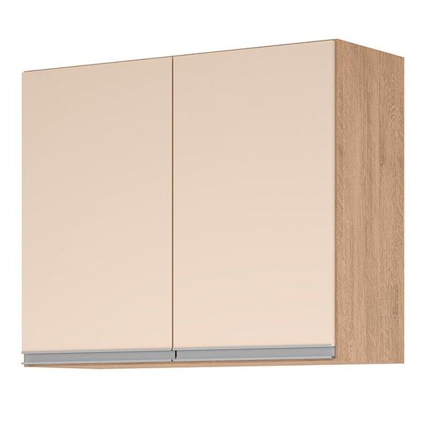 Balcão Para Pia De 2,00 Mt Maceió E Aéreo Modulado 5 Portas Amendoa Off White Puxador Aluminio - Image 11