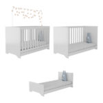 Berço 3 Em 1 Com Colchão Incluso Multimóveis Mp0527c Branco - Image 2