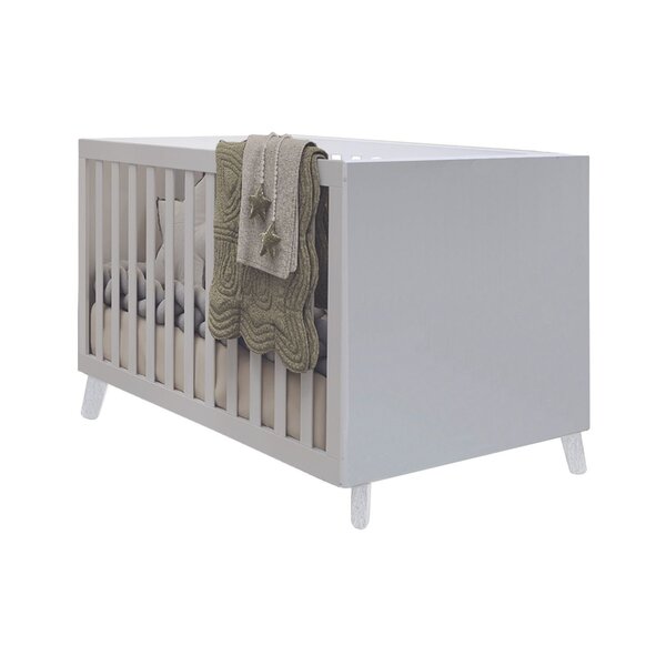 Berço L 2 Em 1 Padrão Americano Mdf Branco - Image 5