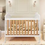 Berço Mini Cama 3 Em 1 100% Mdf Maya Espresso Móveis Branco Brilho/amêndoa - Image 2