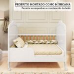 Berço Mini Cama 3 Em 1 100% Mdf Maya Espresso Móveis Branco Brilho/amêndoa - Image 5