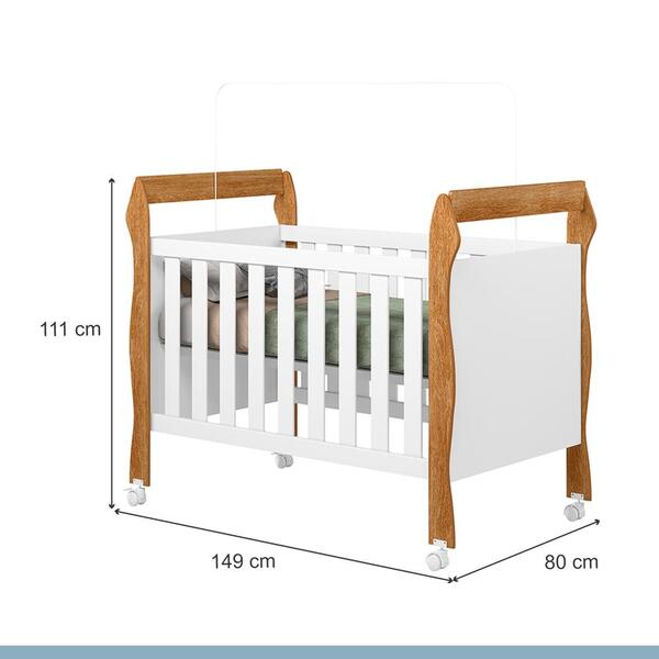 Berço Mini Cama Soninho 3 Em 1 Tigus Baby Amadeirado - Image 9