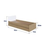 Berço Multifuncional Com Cama Auxiliar 3 Gavetas Aveiro Oak/branco - Image 9
