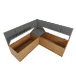 Canto Alemão Com Baú Liebe Veludo Viero - Image 5