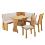 Canto Alemão Viero Com 2 Cadeiras Napoli, Mdf E Mdp