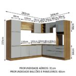 Cozinha Completa De Canto Madesa Lux 526001 Com Armário E Balcão - Rustic/cinza - Image 9