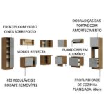 Cozinha Completa Madesa Lux De Canto Com Armário E Balcão - Rustic/cinza - Image 8