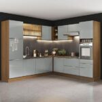 Cozinha Completa Madesa Lux De Canto Com Armário E Balcão - Rustic/cinza