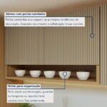 Cozinha Completa Modulada 10 Peças 17 Portas 5 Gavetas Com Rodapé 100% Mdf Simone Mendes Marrom 0 (0) - Image 2