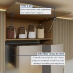 Cozinha Completa Modulada 10 Peças 17 Portas 5 Gavetas Com Rodapé 100% Mdf Simone Mendes Marrom 0 (0) - Image 4