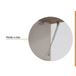 Cozinha Modulada 5 Peças 1 Tampo 2 Aéreos 2 Balcões 1 Torre Quente Ipanema Cabecasa Madeiraoriginals Branco/acácia - Image 4