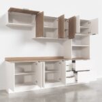 Cozinha Modulada 5 Peças 1 Tampo 2 Aéreos 2 Balcões 1 Torre Quente Ipanema Cabecasa Madeiraoriginals Branco/acácia - Image 2