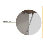 Cozinha Modulada 5 Peças Com Tampo Com Rodapé Ipanema Cabecasa Madeiraoriginals Grafite Trama/ Acácia - Image 4