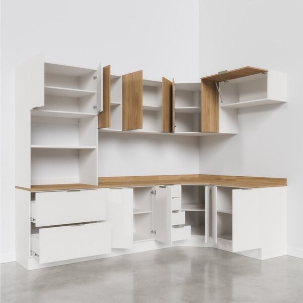 Cozinha Modulada 7 Peças 1 Tampo 3 Aéreos 3 Balcões E Torre Quente Ipanema Cabecasa Madeiraoriginals Branco/acácia 0 (0) - Image 6