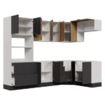 Cozinha Modulada 7 Peças Sem Tampo Com Rodapé Ipanema Cabecasa Madeiraoriginals Grafite Trama/acácia 0 (0) - Image 6