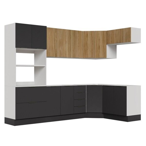 Cozinha Modulada 7 Peças Sem Tampo Com Rodapé Ipanema Cabecasa Madeiraoriginals Grafite Trama/acácia 0 (0) - Image 7