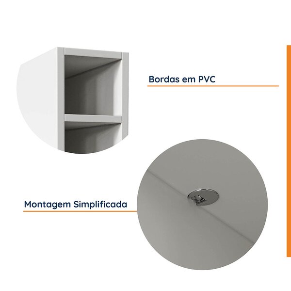 Cozinha Modulada 8 Peças Com Tampo 4 Aéreos E 4 Balcões Arizona Cabecasa Madeiraoriginals Figueira - Image 5
