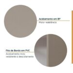 Cozinha Modulada 8 Peças Sem Tampo Com Rodapé 4 Aéreos E 4 Balcões Ipanema Cabecasa Madeiraoriginals Fendi Trama - Image 5