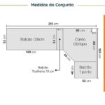 Cozinha Modulada 8 Peças Sem Tampo Com Rodapé 4 Aéreos E 4 Balcões Ipanema Cabecasa Madeiraoriginals Branco - Image 10