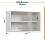 Cozinha Modulada 8 Peças Sem Tampo Com Rodapé 4 Aéreos E 4 Balcões Ipanema Cabecasa Madeiraoriginals Fendi Trama/ 0 (0) - Image 10