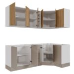 Cozinha Modulada 8 Peças Sem Tampo Com Rodapé 4 Aéreos E 4 Balcões Ipanema Cabecasa Madeiraoriginals Fendi Trama/ 0 (0) - Image 6