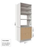 Cozinha Modulada 9 Peças Com Tampo 1 Torre 4 Aéreos 4 Balcões Arizona Cabecasa Madeiraoriginals Figueira - Image 3