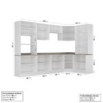 Cozinha Modulada 9 Peças Com Tampo 1 Torre 4 Aéreos 4 Balcões Arizona Cabecasa Madeiraoriginals Figueira - Image 9