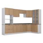 Cozinha Modulada 9 Peças Com Tampo 1 Torre 4 Aéreos 4 Balcões Arizona Cabecasa Madeiraoriginals Figueira - Image 5