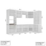 Cozinha Modulada 9 Peças Sem Tampo 1 Torre 4 Aéreos 4 Balcões Arizona Cabecasa Madeiraoriginals Figueira - Image 9