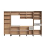 Cozinha Modulada Completa 6 Peças Com Cristaleira 12 Portas 3 Gavetas Jade Freijó/arenas - Image 8