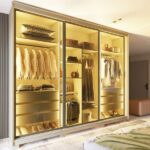 Guarda Roupa 100% Mdf Platinum Led 3 Portas Reflecta Off White - Gelius