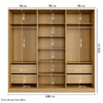 Guarda-roupa 6 Portas Reflecta 100% Mdf Orion Cabecasa Madeiraoriginals Olmo - Image 9