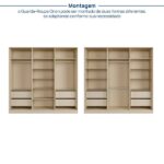 Guarda-roupa 6 Portas Reflecta 100% Mdf Orion Cabecasa Madeiraoriginals Aveia - Image 7