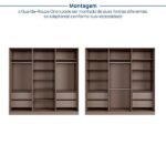 Guarda-roupa 6 Portas Reflecta Com Led 100% Mdf Orion Cabecasa Madeiraoriginals Mocha - Image 7