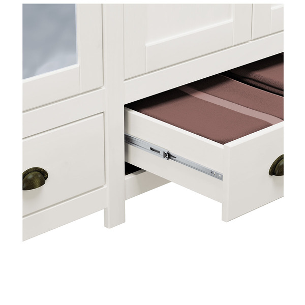 Guarda-roupa Casal 10 Portas 3 Gavetas Topázio Branco/freijó Madeira Pinus - Finestra - Image 6