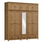 Guarda-roupa Casal 10 Portas 3 Gavetas Topázio Freijó Madeira Pinus - Finestra - Image 5