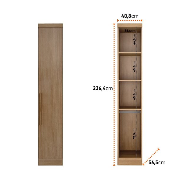 Guarda-roupa Casal 12 Portas 7 Peças Modulado Cairo Cumaru - Image 6